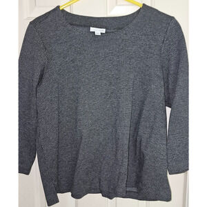 J. Jill M Petite Pante Line - Black and Gray Houndstooth check pullover